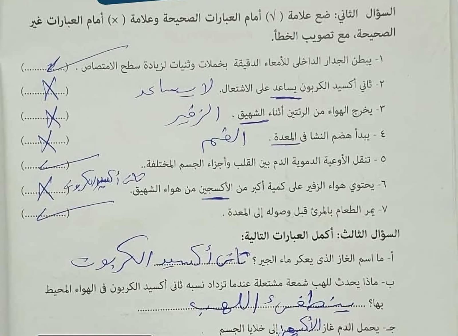 حل تقييمات علوم5